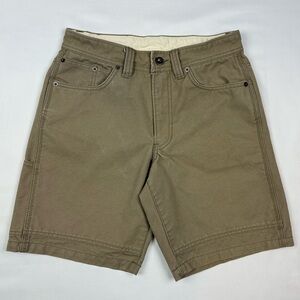 Filson Mens Dry Tin Cloth Shorts Sz 28 Original 5 Pocket Dark Beige/Tan C5